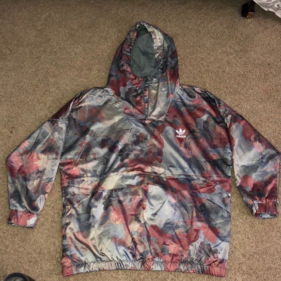 adidas printed windbreaker